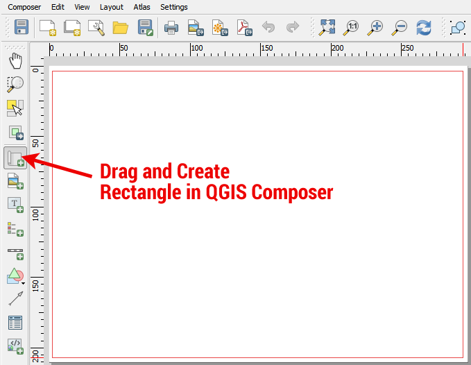 QGIS Composer Map Rectangle