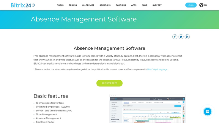 Bitrix24 Absence Management Software