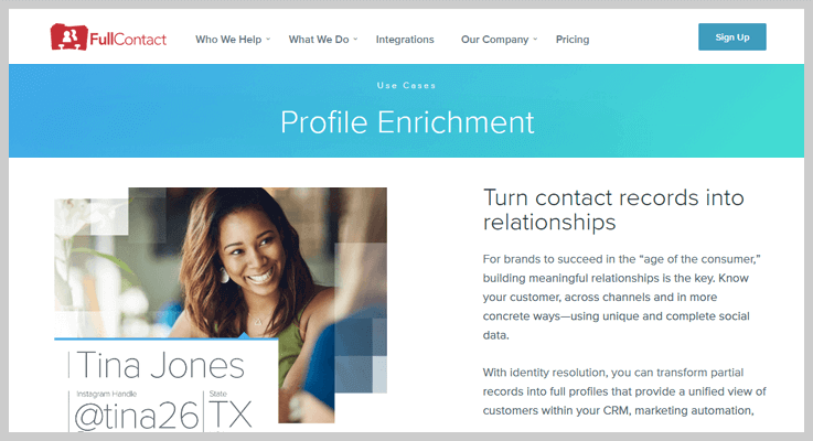FullContact Email Enrichment Tool