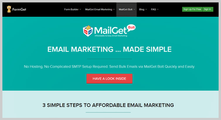 MailGet Bolt Drip Emailing Service