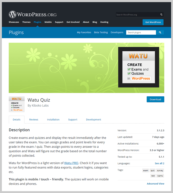 Watu - Online Exam WordPress Plugins