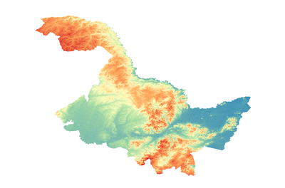  黑龙江省空间分辨率为30m的地表高程数据