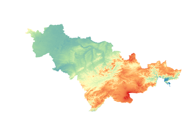  吉林省空间分辨率为30m的地表高程数据