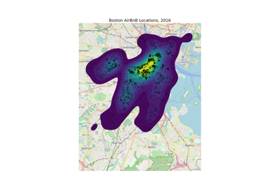KDEPlot of Boston AirBnB Locations