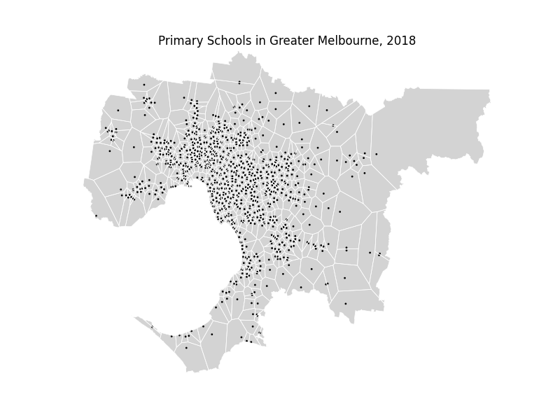 Primary Schools in Greater Melbourne, 2018