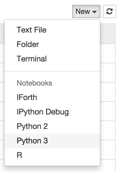 Jupyter“新”菜单