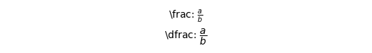 dfrac demo