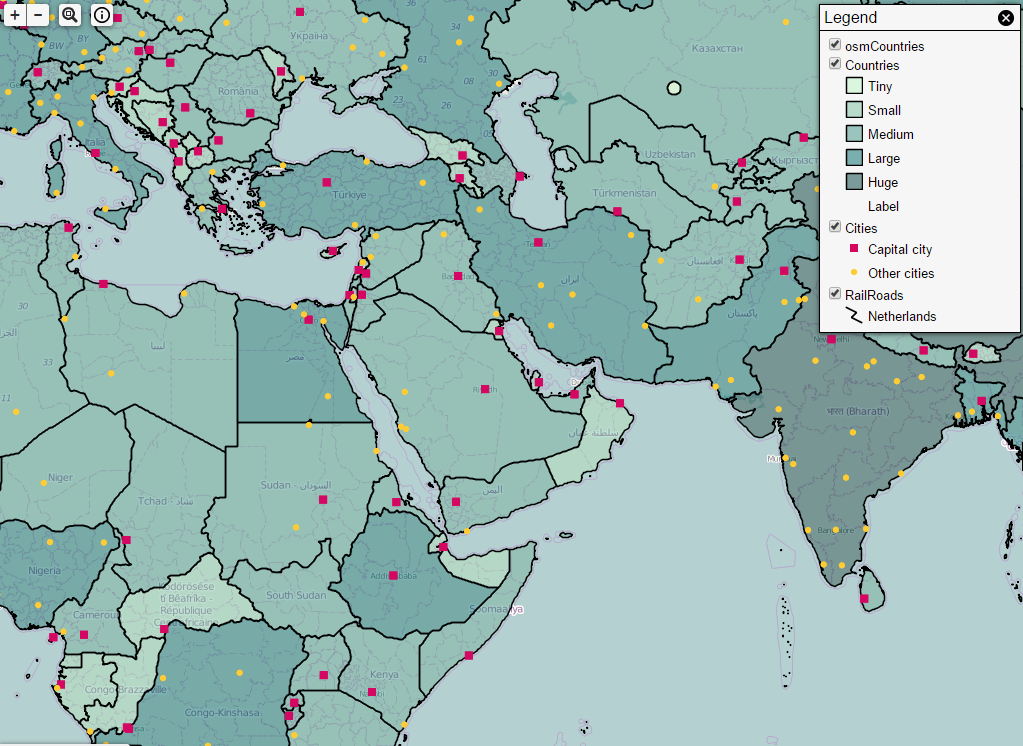 An example application using the Geomajas framework