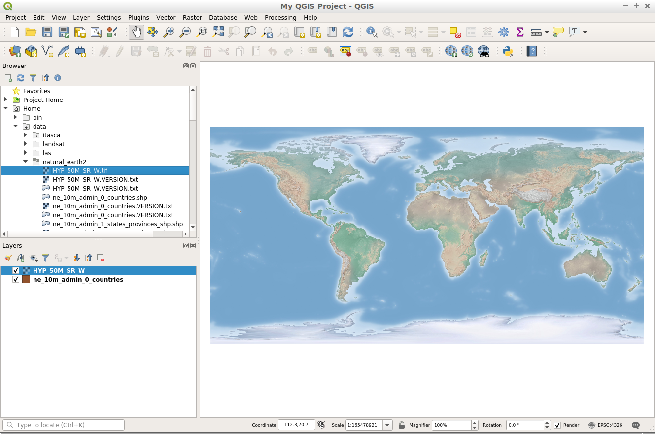 QGIS saved project