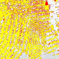 Composite SAR image showing deforestation from July 1992 to October 1993.