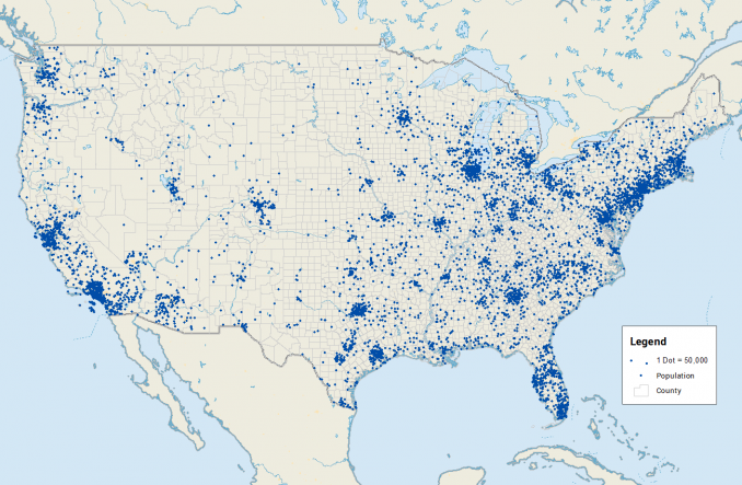 Dot Distribution Map Dot Density Map