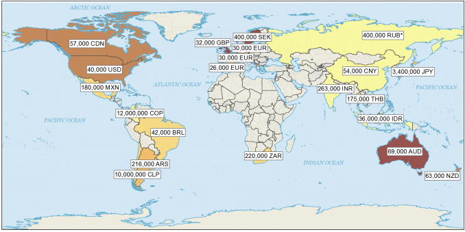 GIS Technician Salary Map