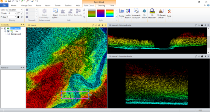 LiDAR profile sideview