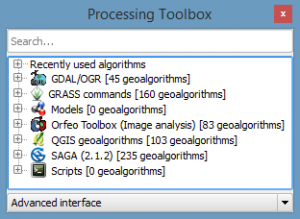 QGIS Advanced GeoAlgorithms