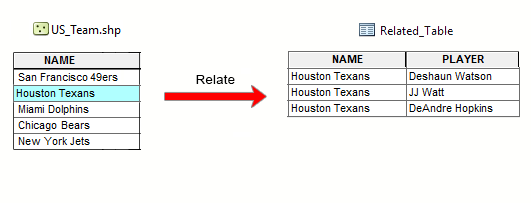 Relate Table ArcGIS