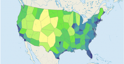 Voronoi Diagram Thiessen Polygons2