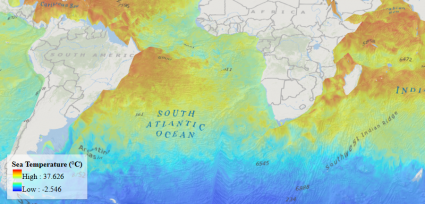 esri javascript api 3d custom thematic sea temperature