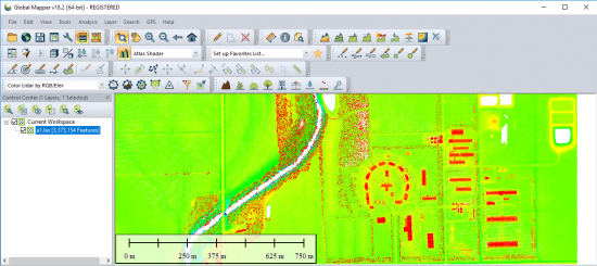 global mapper lidar 2d view