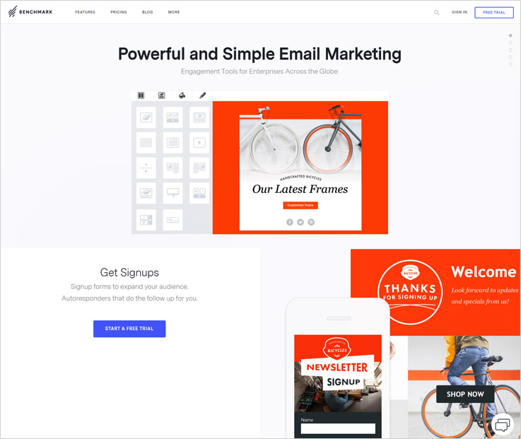 Benchmark email marketing software