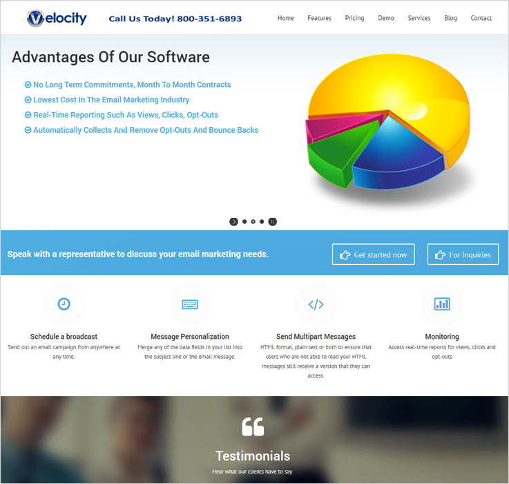 Velocity email marketing software