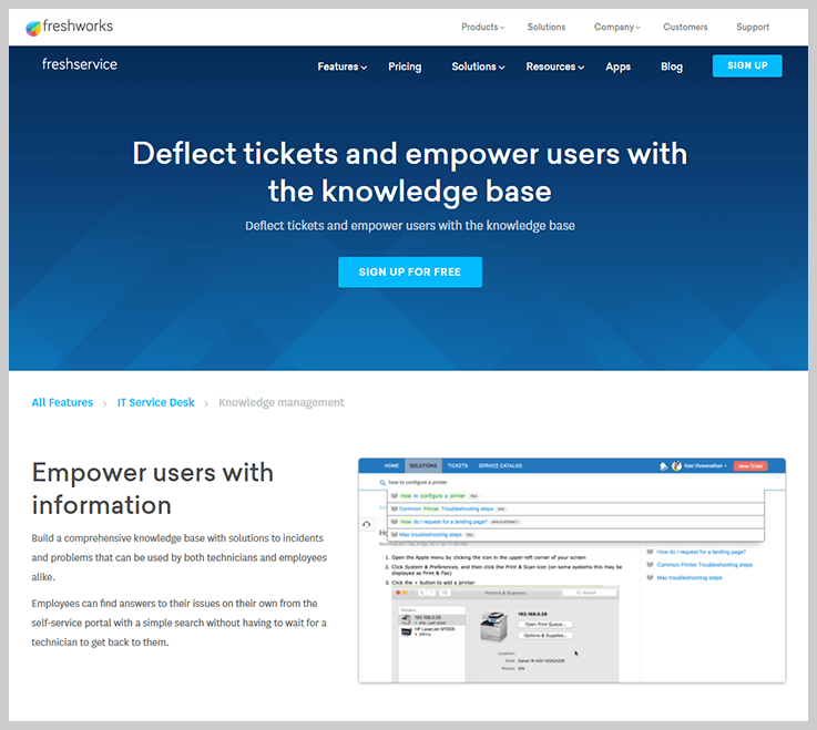Freshservice - Knowledge Base Software