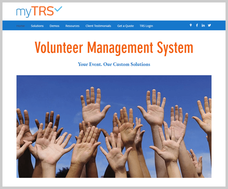 myTRS Volunteer Management Software 1
