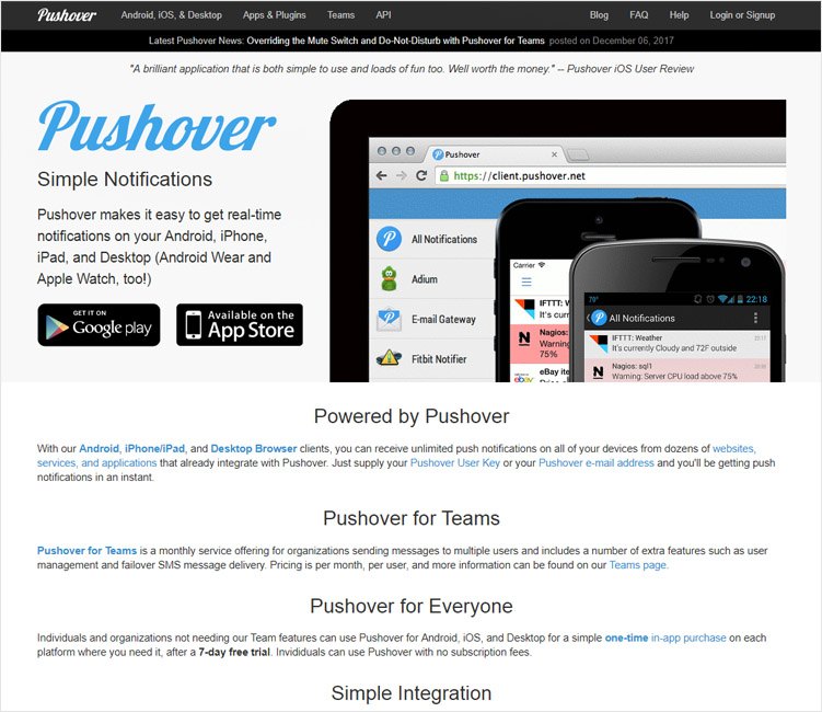 pushhover