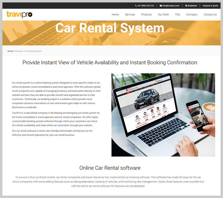 TraviPro - Car Rental Booking Software