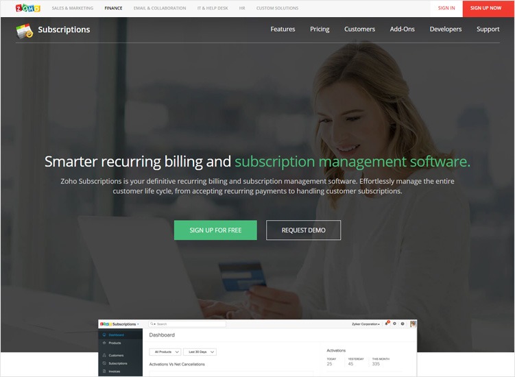 zoho- Subscription Management Software