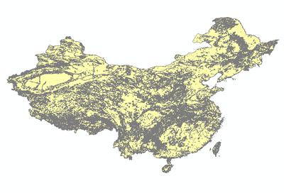  全国1比400万土壤凋萎系数分布图_1980s