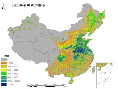  1980年中国农田生产潜力