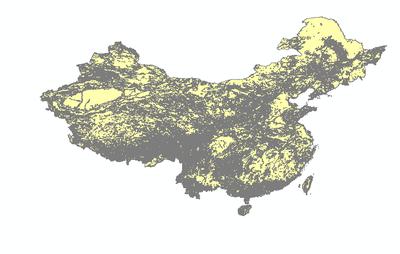  全国1比400万土壤粗砂含量分布图_1980s