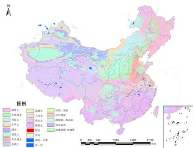  中国土壤类型空间分布数据