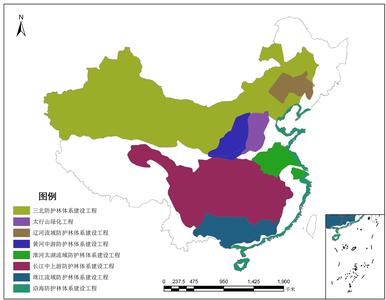  中国林业工程空间分布数据
