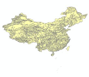  全国1比400万土壤有机质含量分布图_1980s