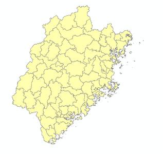  长江下游地区乡界-福建2004县域名