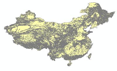  全国1比400万土壤有机碳密度分布图