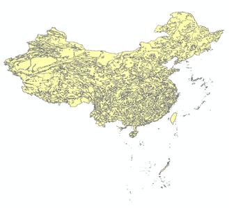  全国1比400万土壤全钾含量分布图_1980s