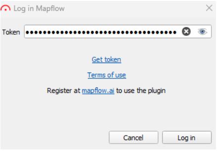 图 7：Mapflow 登录 (QGIS)
