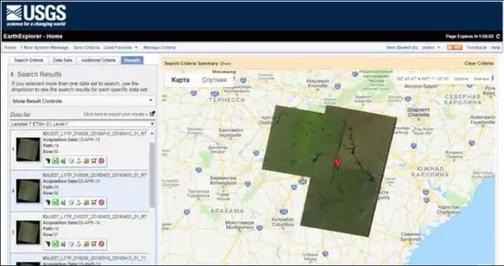 USGS EarthExplorer：免费使用的卫星图像