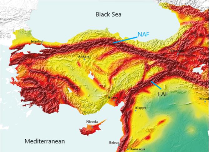 土耳其地震危险图