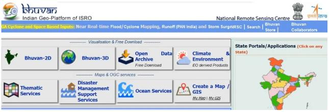 ISRO 的 Bhuvan Indian Geo-Platform