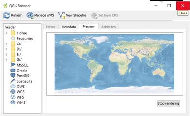 QGIS 浏览器