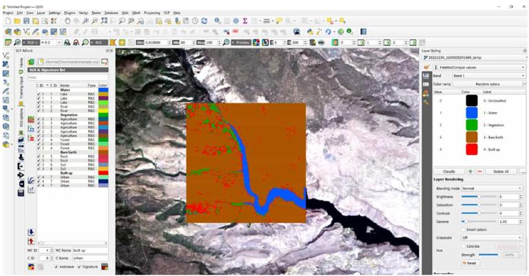 QGIS 中的监督分类预览