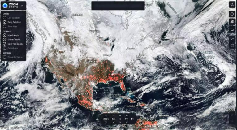 Zoom Earth：即时共享最新的免费卫星图像
