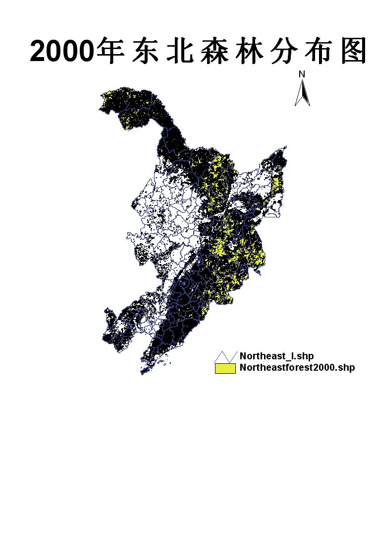 东北地区1：10万森林资源分布图（2000年）