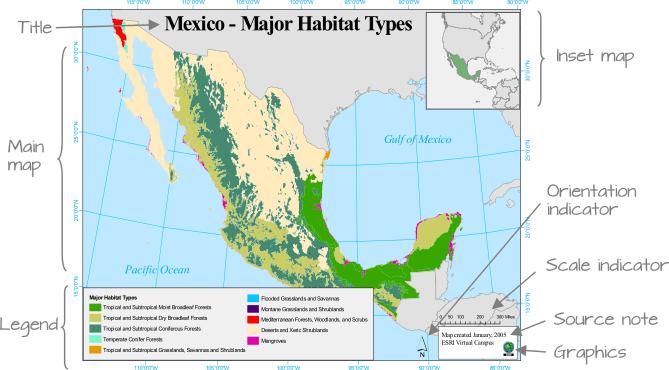 墨西哥地图元素