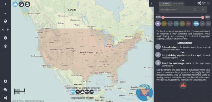 USGS TopoView 界面