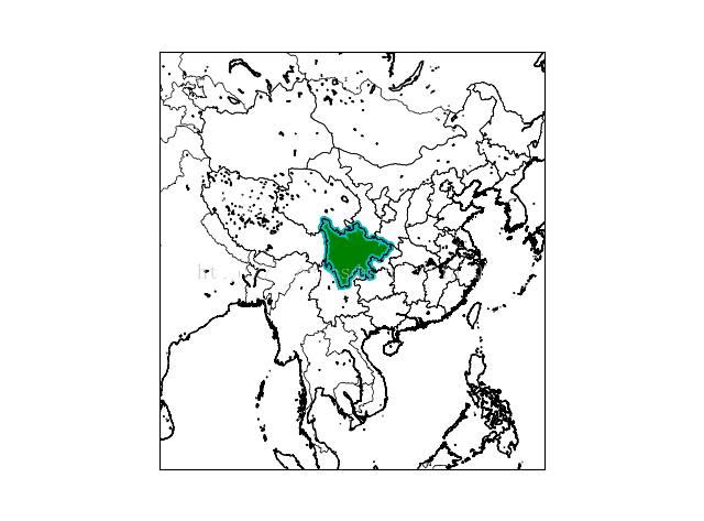 basemap绘制四川轮廓