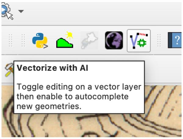 单击“Vectorize with AI”工具可激活该插件